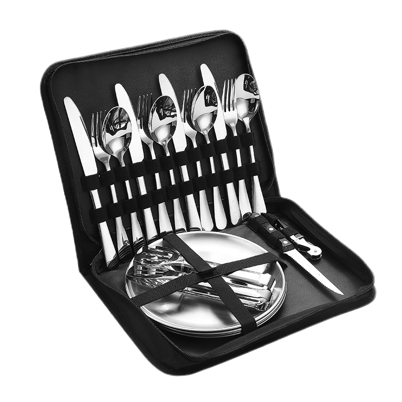 ست مسافرتی استیل ۴ نفره سیلور