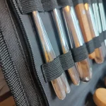 ست استیل ۴ نفره با کارد پنیر دسته چوبی