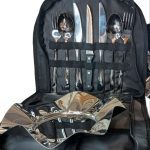 بشقاب استیل چروک‌خورده مسافرتی