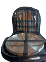 ست استیل سفری ۶ نفره ۲۸ تکه برای کمپینگ