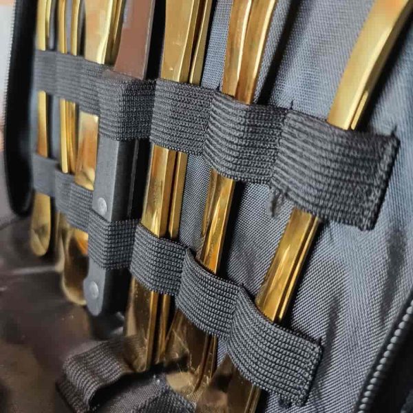 ست استیل 4 نفره مسافرتی رنگ طلایی