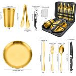 ست ظروف سفری استیل با کیف برای کمپینگ و آفرود