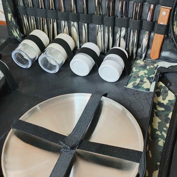 خرید ست ظروف سفری استیل با کیف | کامل، ضد ضربه و ضدزنگ (8 نفره)